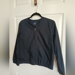 Gap Navy Blue Lightweight Zip Front Jacket  Size L Academia Preppy Streetwear
